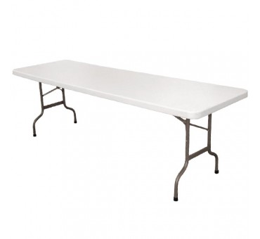 Table pliable au centre Bolero blanche 2430mm Table pliable au centre Bolero blanche 2430mm