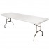 Table pliable au centre Bolero blanche 2430mm