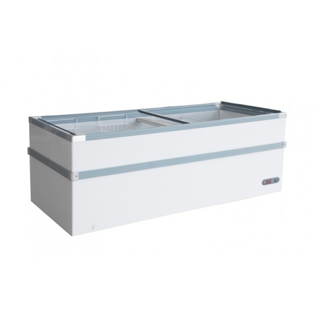 Congélateur bahut couvercle en verre