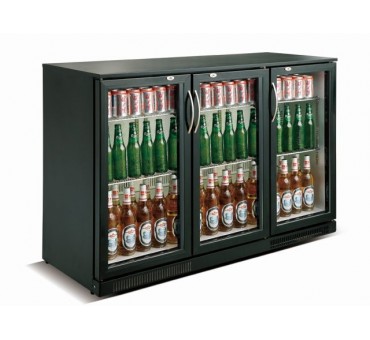 Arrière bar réfrigérée noir 3 portes Arrière bar réfrigérée noir 3 portes