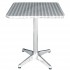 Table de bistro carrée tout aluminium