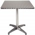 Table de bistro carrée tout aluminium