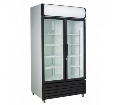 Réfrigérateur 2 portes en verre Réfrigérateur 2 portes en verre