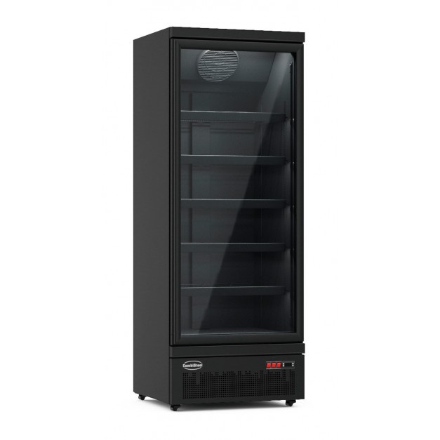 Congélateur 1 porte en verre noir jde-600f bl