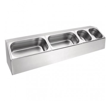 Support bacs GN carré en acier inoxydable Support bacs GN carré en acier inoxydable