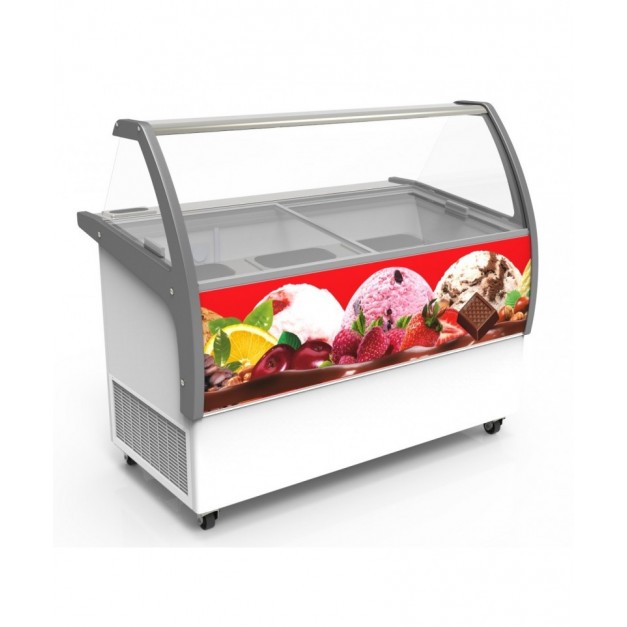 Vitrine à creme glacée curacao 10x5 ltr