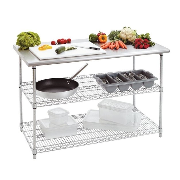 Table de travail inox sans dosseret 1,30 mètre bartscher