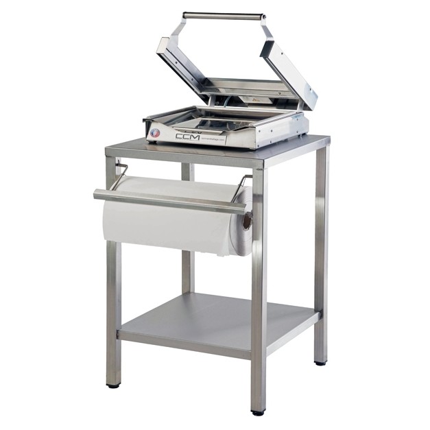 Table avec dérouleur intégré tout inox