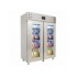 Réfrigérateur en acier inox porte en verre mono block 1400 ltr