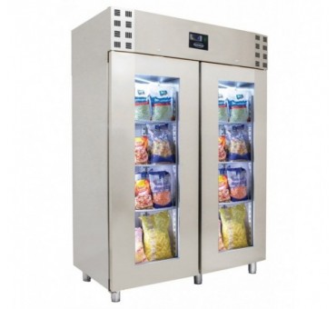 Armoire négative en acier inox porte en verre mono block 1400 ltr Armoire négative en acier inox porte en verre mono block 1400 ltr