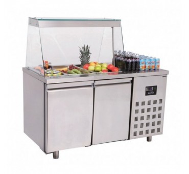 Saladette 2 portes 3x 1/1gn récipient Saladette 2 portes 3x 1/1gn récipient