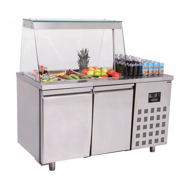 Saladette 2 portes 3x 1/1gn récipient