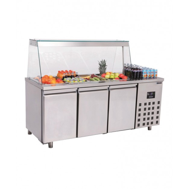 Saladette 3 portes 4x 1/1gn récipient