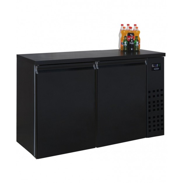 Arrière bar réfrigérée noir 2 portes