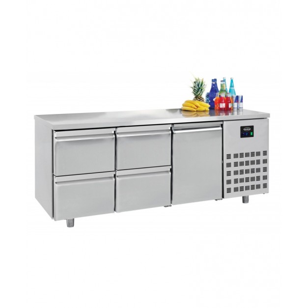 700 table réfrigérée 1 porte 4 tiroirs