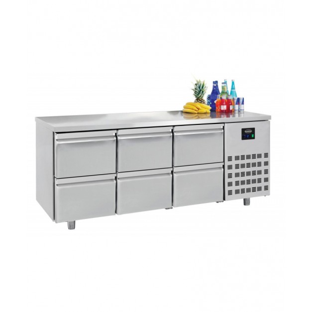 700 table réfrigérée 6 tiroirs