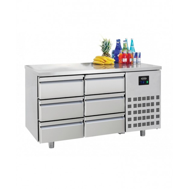 700 table réfrigérée 6 tiroirs