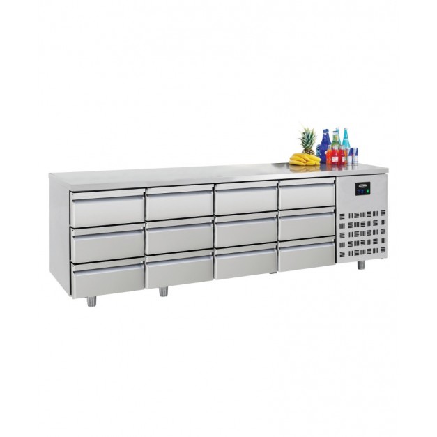 700 table réfrigérée 12 tiroirs