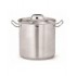 Marmite profonde en acier inoxydable 6l + couvercle