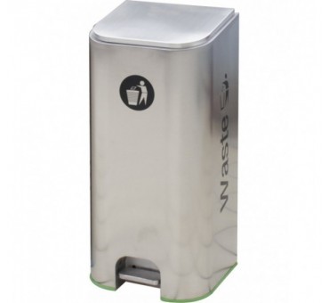 Poubelle à pédale en acier inoxydable brossé Poubelle à pédale en acier inoxydable brossé