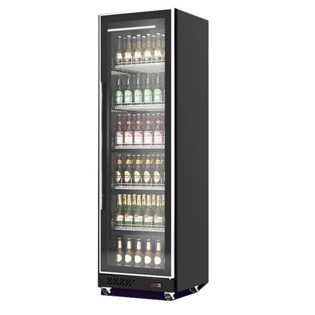 Réfrigérateur 1 porte en verre noir