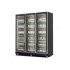 Réfrigérateur 3 portes en verre noir