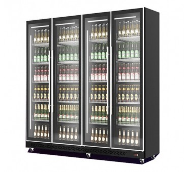 Réfrigérateur 4 portes en verre noir Réfrigérateur 4 portes en verre noir