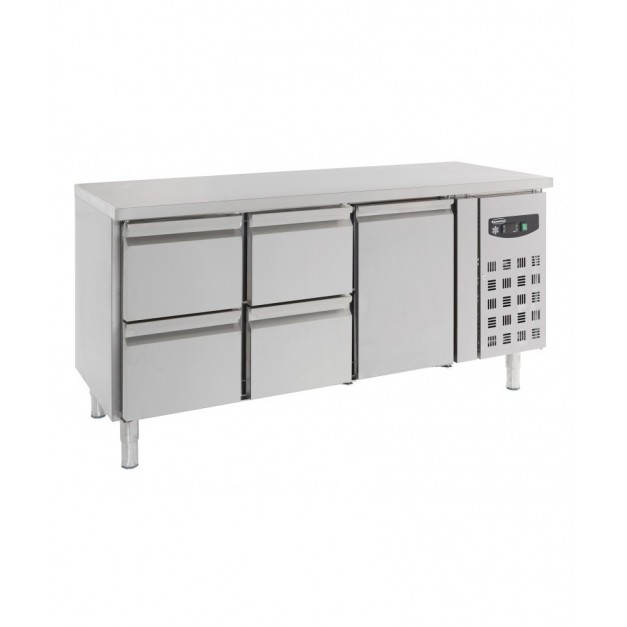 700 table réfrigérée 1 porte et 4 tiroirs