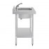 Evier inox 1 bac avec egouttoir profondeur 600 larg 1000