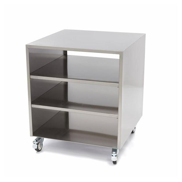 Table en inox sur roues 60 x 80 cm – Mobile, robuste et hygiénique
