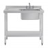 Evier inox 1 bac avec egouttoir profondeur 600 larg 1000