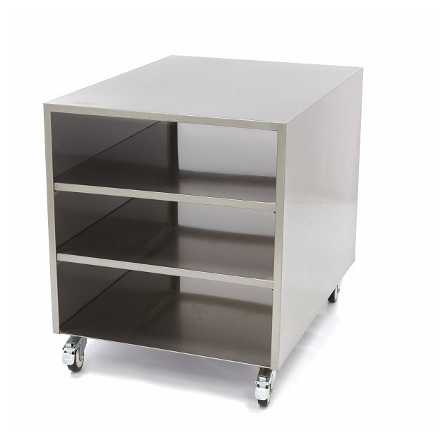 Table de machine inox 60x60 cm avec roulettes freinées – Charge 120 kg
