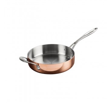 Sauteuse en cuivre 3 couches induction Vogue 240mm Sauteuse en cuivre 3 couches induction Vogue 240mm