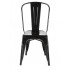 Chaises bistro en acier Noir Bolero (lot de 4)