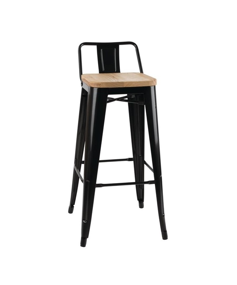 Lot De 4 Chaises De Bistrot Bolero GK997 - Assise Frêne Huilé, Cadre Aluminium, Hauteur Siège 43,5 Cm - 8