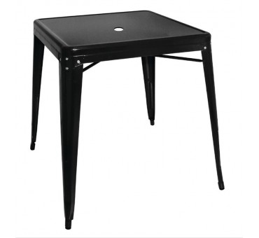 Table carrée en acier Noir Bolero Bistro 668mm Table carrée en acier Noir Bolero Bistro 668mm