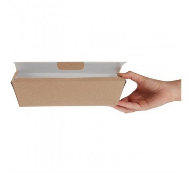 Boîtes alimentaires kraft compostables Colpac 250mm (lot de 150) Boîtes alimentaires kraft compostables Colpac 250mm (lot de 150)
