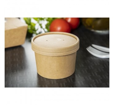 Bols à soupe kraft micro-ondables recyclables Colpac 225ml (lot de 500) Bols à soupe kraft micro-ondables recyclables Colpac 225ml (lot de 500)