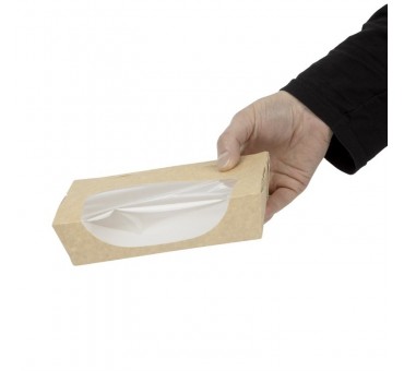 Barquettes à salade kraft recyclables avec fenêtre 1000ml (lot de 200) Barquettes à salade kraft recyclables avec fenêtre 1000ml (lot de 200)