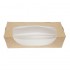 Barquettes à salade kraft recyclables avec fenêtre 1000ml (lot de 200)
