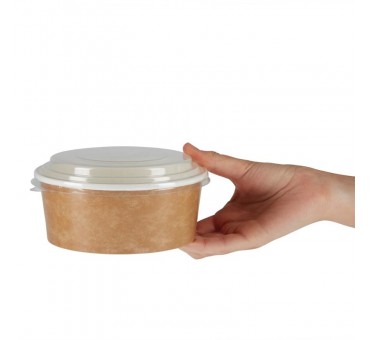 Pots alimentaires kraft recyclables avec couvercles Colpac 700ml (lot de 150) Pots alimentaires kraft recyclables avec couvercles Colpac 700ml (lot de 150)