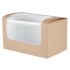 Boîtes sandwich rectangulaires kraft compostables avec fenêtre PLA Colpac (lot de 500)