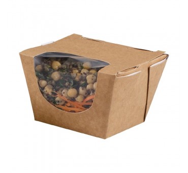 Boîtes salade kraft profondes compostables Zest Colpac 900 ml (lot de 250) Boîtes salade kraft profondes compostables Zest Colpac 900 ml (lot de 250)