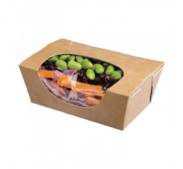 Petites boîtes salade kraft compostables Zest Colpac 500ml (lot de 500) Petites boîtes salade kraft compostables Zest Colpac 500ml (lot de 500)