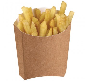 Etuis à frites moyens kraft compostables Colpac (lot de 1000) Etuis à frites moyens kraft compostables Colpac (lot de 1000)
