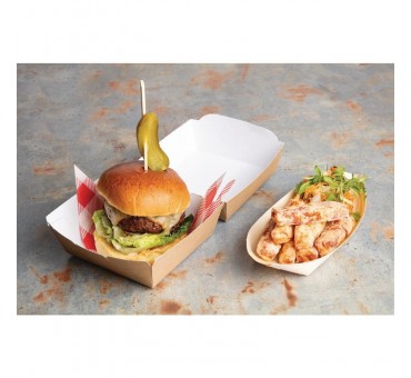 Petites boîtes burger kraft compostables Colpac 108mm (lot de 250) Petites boîtes burger kraft compostables Colpac 108mm (lot de 250)