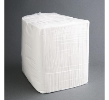Serviettes dîner 2 plis pliage 1/8 Fiesta Recyclable blanches 400mm (lot de 250) Serviettes dîner 2 plis pliage 1/8 Fiesta Recyclable blanches 400mm (lot de 250)