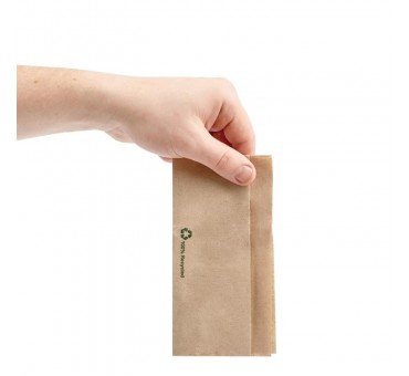 Serviettes kraft recyclées pliées Fiesta Recyclable pour distributeur 320x300mm (lot de 6000) Serviettes kraft recyclées pliées Fiesta Recyclable pour distributeur 320x300mm (lot de 6000)