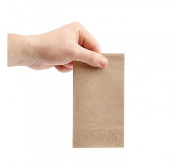 Serviettes snacking recyclées 2 plis pliage 1/8 Fiesta Recyclable 330mm kraft (lot de 2000) Serviettes snacking recyclées 2 plis pliage 1/8 Fiesta Recyclable 330mm kraft (lot de 2000)