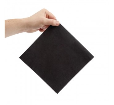 Serviettes dîner 3 plis format 1/4 Fiesta Recyclable 400mm noires (lot de 1000) Serviettes dîner 3 plis format 1/4 Fiesta Recyclable 400mm noires (lot de 1000)